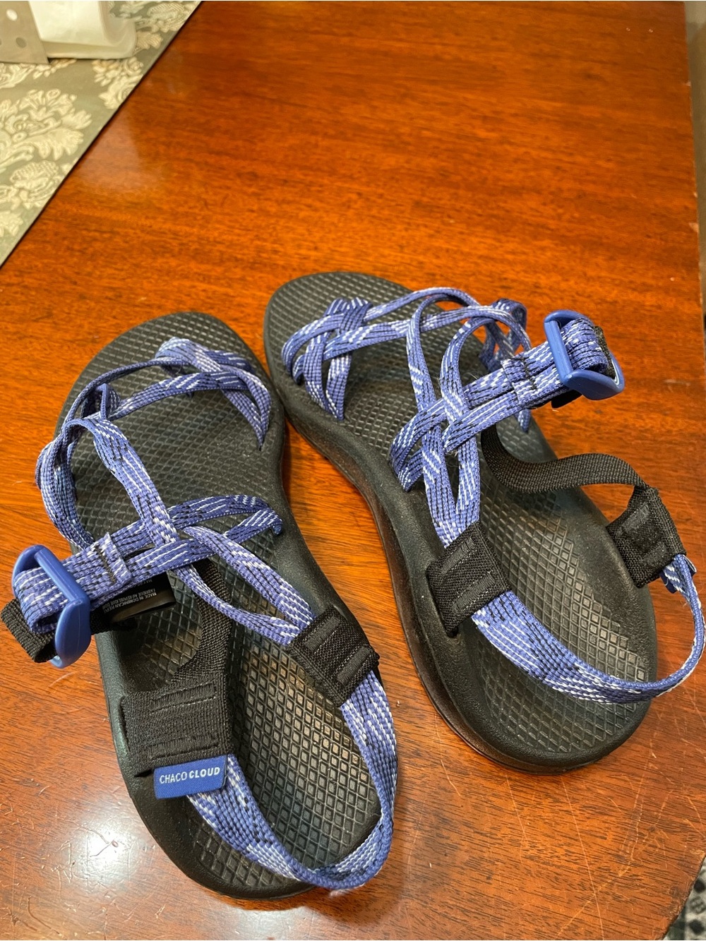Chaco Women's Blue Patterned Strap Sandals